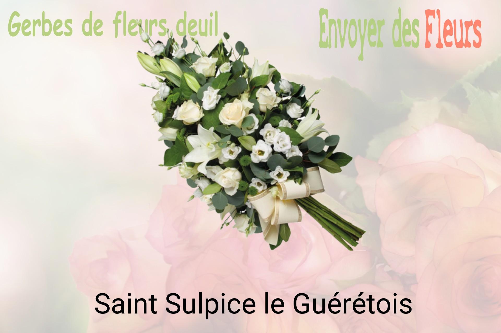 Gerbe de fleurs de deuil livrée à Saint-Sulpice-le-Guérétois